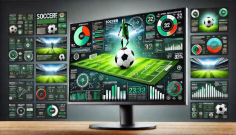 Engage your audience with a vibrant soccer PowerPoint presentation template featuring dynamic football-themed designs.