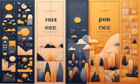 Comparison of free and paid background images for professional PowerPoint presentations.